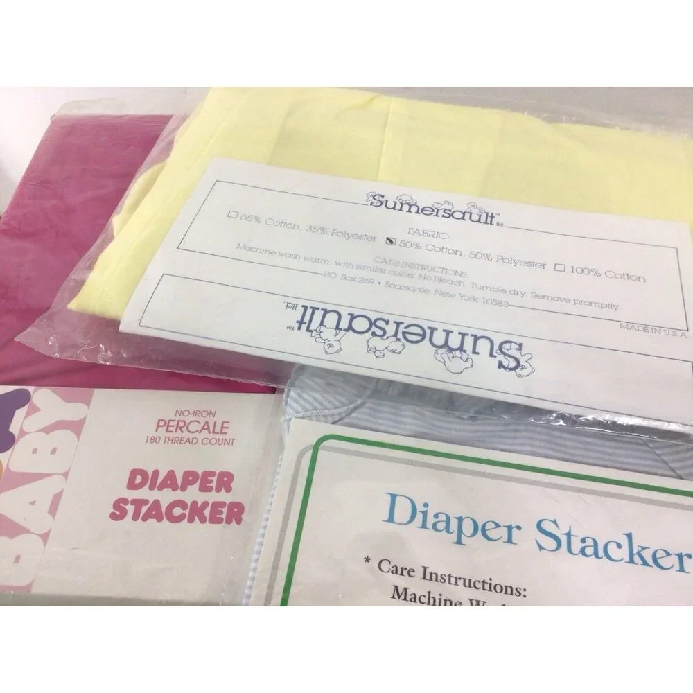Vintage Baby Diaper Stacker Lot of 3 New